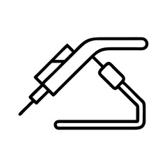 welding icon, welding line art - simple line art of welding, perfect for welding logos and icons