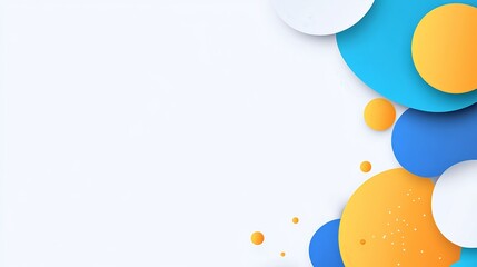 Abstract design featuring colorful circles on a light background for creative projects.
