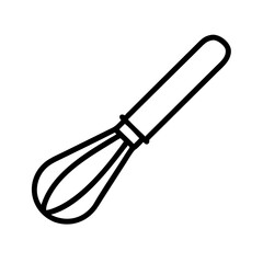 whisk icon, whisk line art - simple line art of whisk, perfect for whisk logos and icons