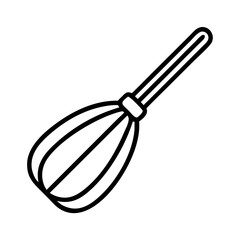 whisk icon, whisk line art - simple line art of whisk, perfect for whisk logos and icons