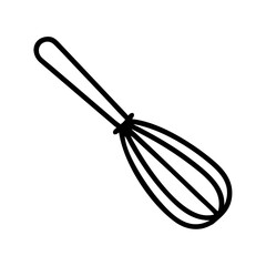 whisk icon, whisk line art - simple line art of whisk, perfect for whisk logos and icons