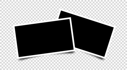 Realistic duo photo frame isolated on transparent background.