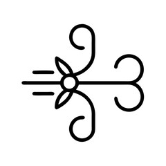 wind icon, wind line art - simple line art of wind, perfect for wind logos and icons