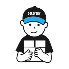 Delivery boy vector art design 