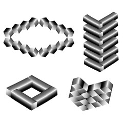 Obraz premium black and white cube