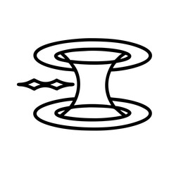 wormhole icon, wormhole line art - simple line art of wormhole, perfect for wormhole logos and icons
