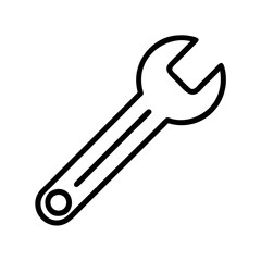 wrench icon, wrench line art - simple line art of wrench, perfect for wrench logos and icons