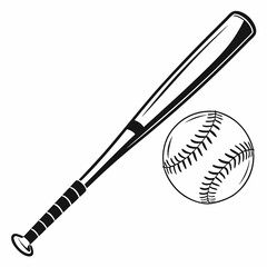 Baseball bat icon. Simple illustration of baseball bat Black vector illustration