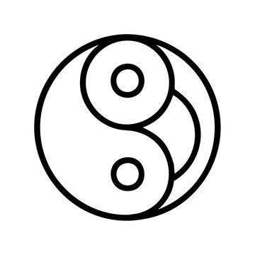 recommend clip art: yin yang icon, yin yang line art - simple line art of yin yang, perfect for yin yang logos and icons