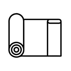yoga mat icon, yoga mat line art - simple line art of yoga mat, perfect for yoga mat logos and icons