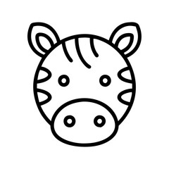 zebra icon, zebra line art - simple line art of zebra, perfect for zebra logos and icons