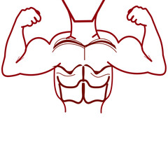  a silhouette of a strong man 