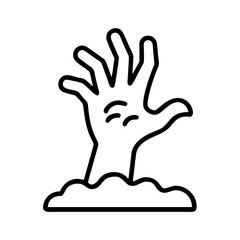 zombie hand icon, zombie hand line art - simple line art of zombie hand, perfect for zombie hand logos and icons