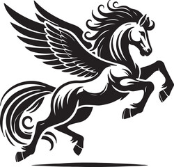 horse angel silhouette victor design