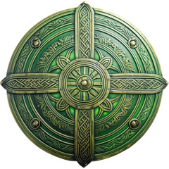 Warrior Celtic shield isolated in the white background