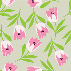 textile design with beautiful flowers pattern image