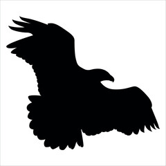 American Eagle Bird Silhouette Vector illustration