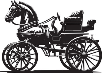 Fototapeta premium with a hoarse cart silhouette victor design