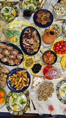 Festive, served table