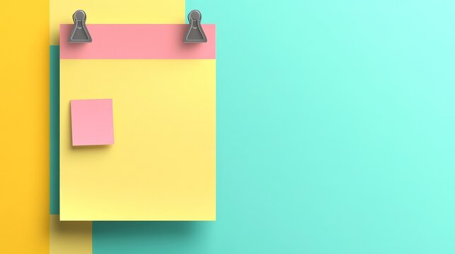 A colorful arrangement of sticky notes on a pastel background, ideal for reminders or planning.