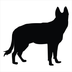 black dog silhouette