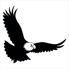 American Eagle Bird Silhouette Vector illustration
