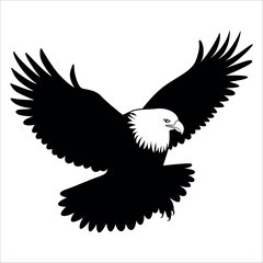 American Eagle Bird Silhouette Vector illustration