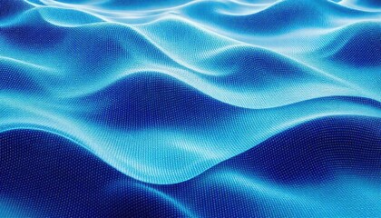 Obraz premium Abstract Digital Wave Landscape: Blue and Cyan Flowing Texture