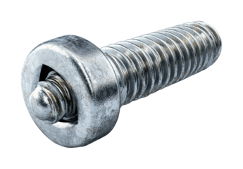 Industrial screw icon for hardware tools meta representation professional setting close-up view technical concept for seo impact isolated on transparent background