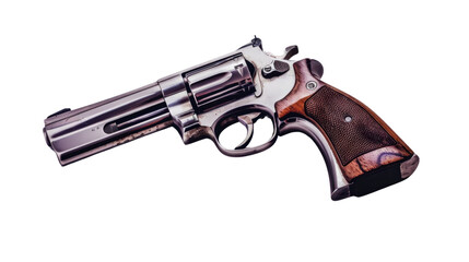 Pistol handgun weapon on transparent background