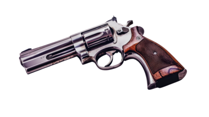 Pistol handgun weapon on transparent background