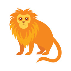 golden lion vector illustration set