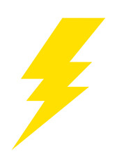 シャープな黄色い稲妻マークのイラスト - 雷や電気･電力のアイコンやショックのイメージ素材