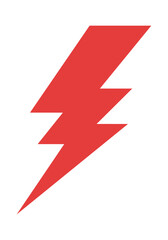 シャープな赤い稲妻マークのイラスト - 雷やパワー･エネルギーのアイコンやショックのイメージ素材