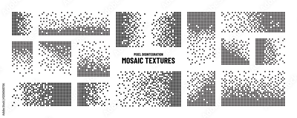 Fototapete pixel background. mosaic dot pattern, space graphic texture effect for dissolve and rectangle design