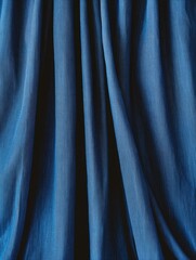 Fototapeta premium Blue Curtain Close Up