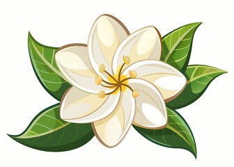 white flower isolated