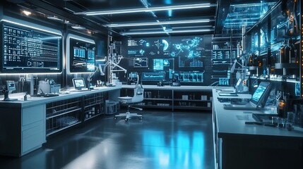 Futuristic Laboratory: Advanced Research and Technology