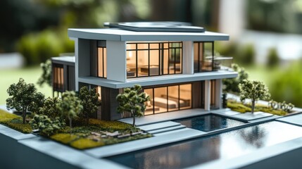 A house model represents the merging of real estate with technology and financial analysis.