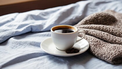 , fcoffee, morning, bedroom, cozy, comfortable, drink, cup, aroma, calm, serene, coffee, morning, on a comfortable beuu