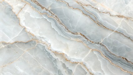 Obraz premium A captivating close-up photograph showcases the intricate patterns and veining of a light blue and white marble slab