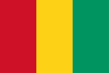 Guinea flag original color and proportions
