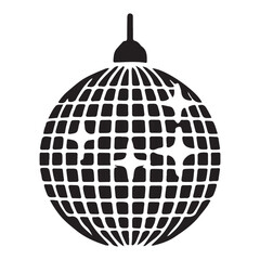 Sparkling Disco Ball Silhouette Vector Illustration