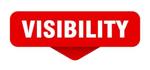 visibility sticker. visibility sign on transparent background