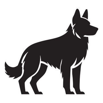 recommend clip art: Strong German Shepherd Dog Silhouette Vector Graphic