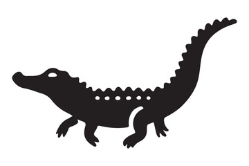 American Alligator Silhouette Reptile Clipart Image
