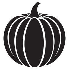 Silhouette of a Simple Pumpkin