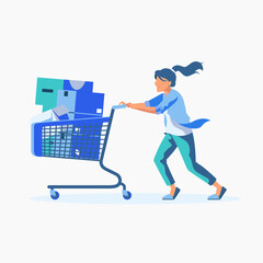 Online Shop Website Illustration Vector Design