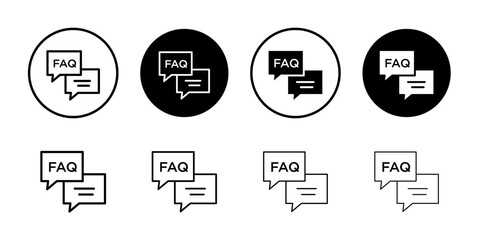 FAQ icon Thin line art isolated