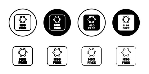Msg free icon Thin line art isolated